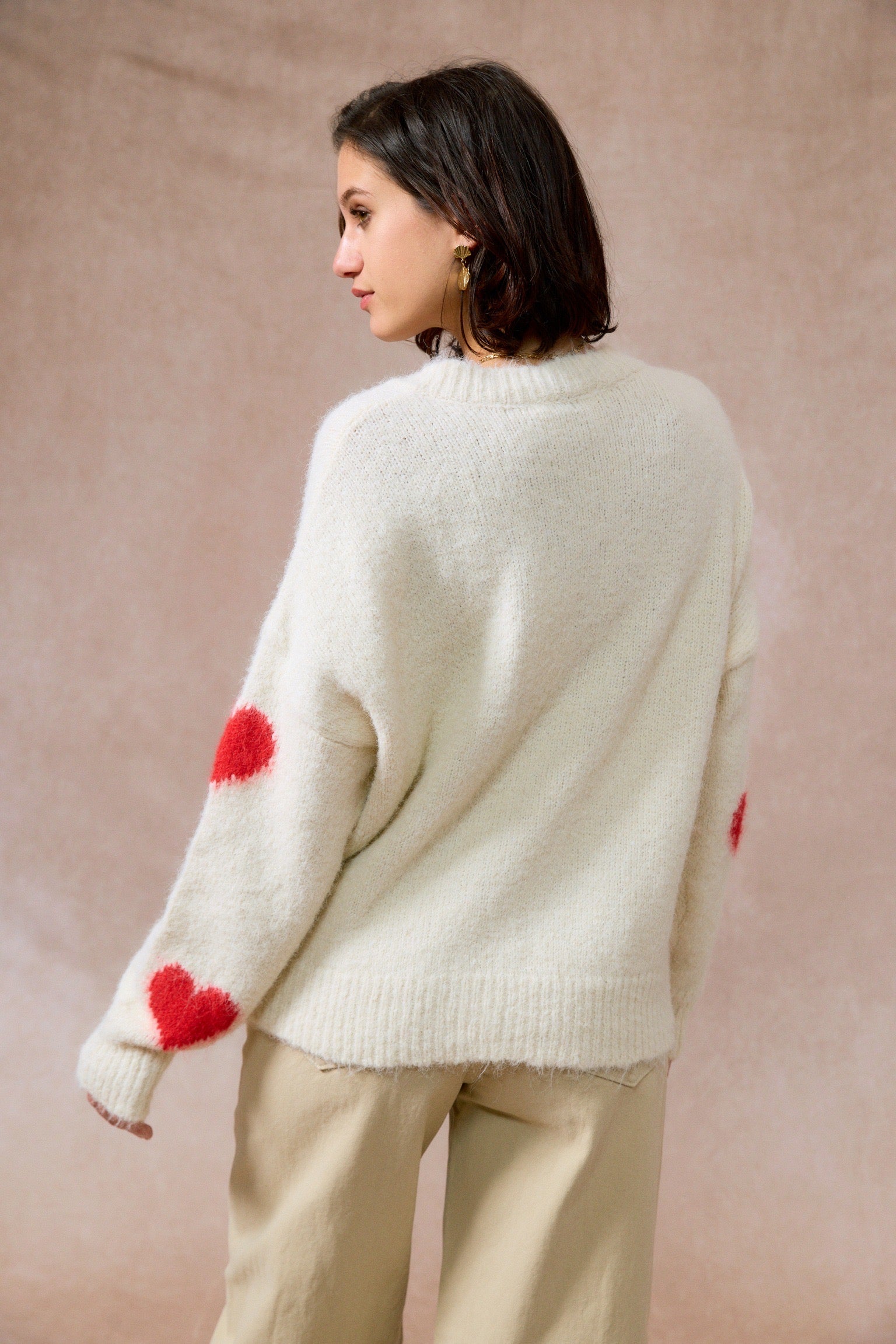 Pull Oversize | Coeurs Rouges