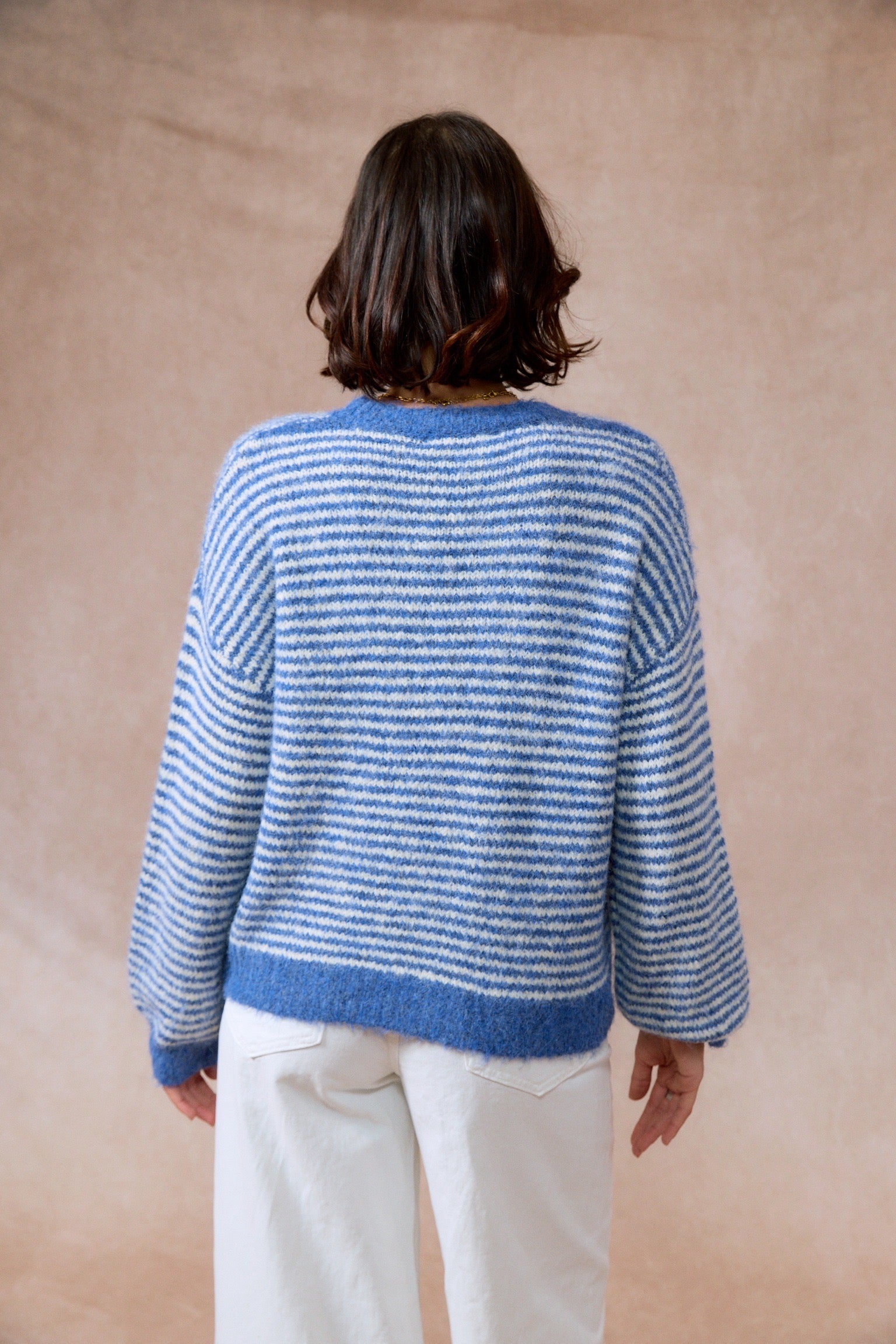 Pull à Rayures | Détail Strass