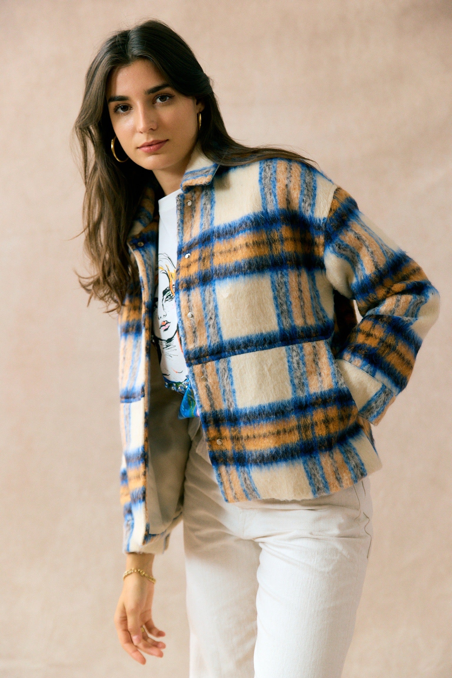 Manteau à Carreaux | Court