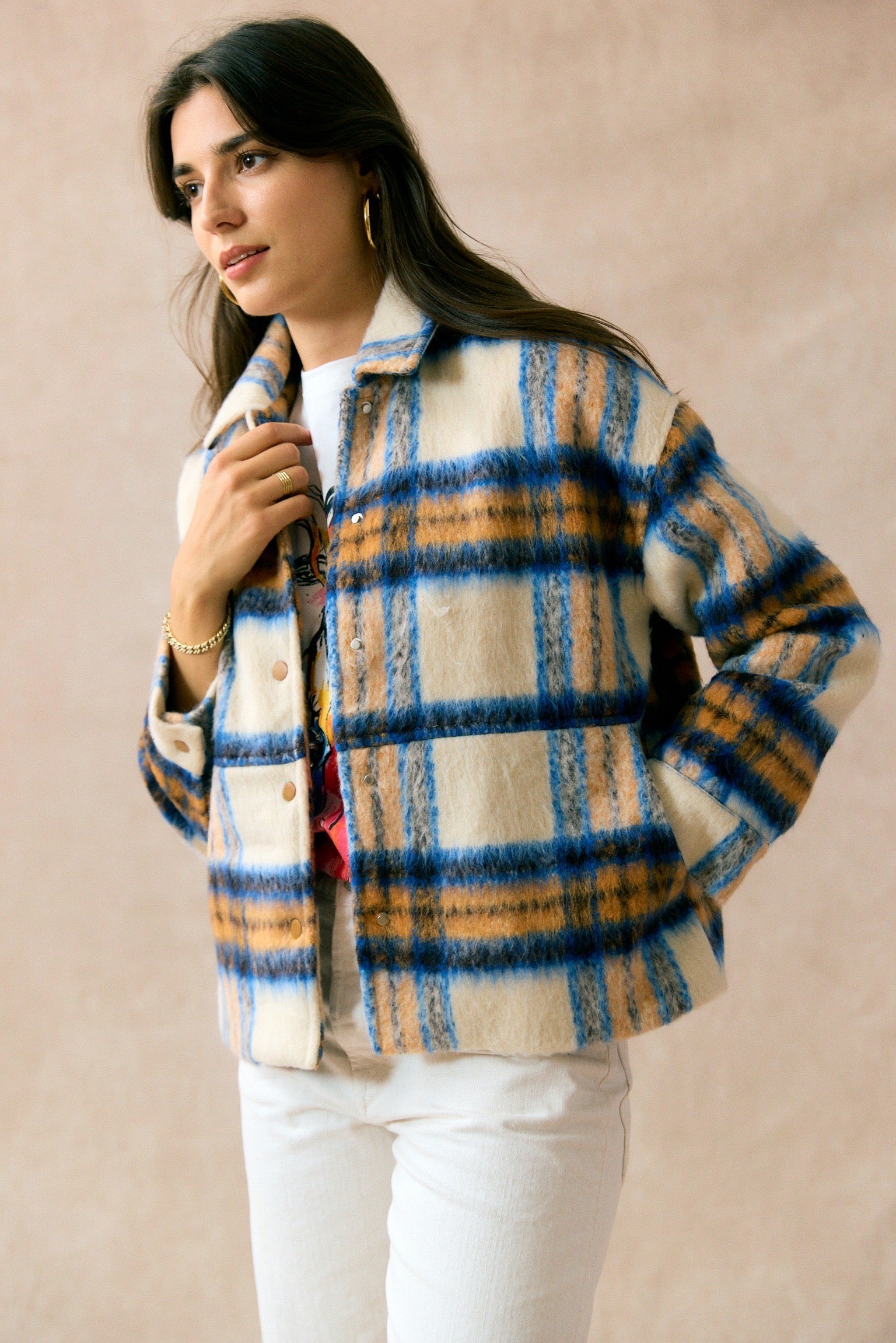 Manteau à Carreaux | Court