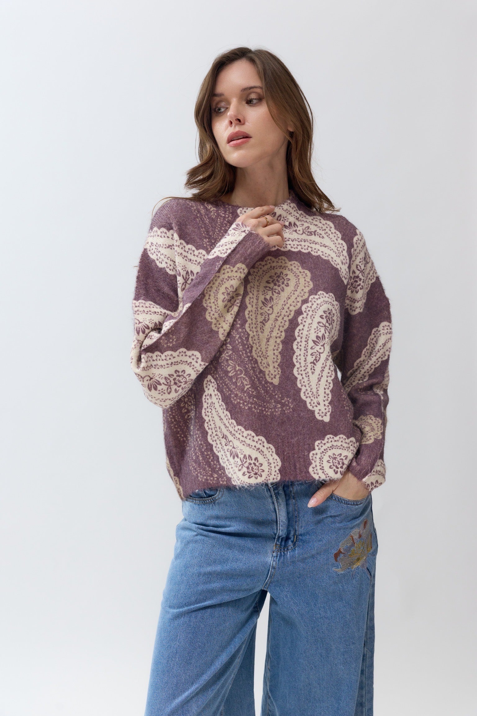 Pull à Manches Longues | Détail Bohème