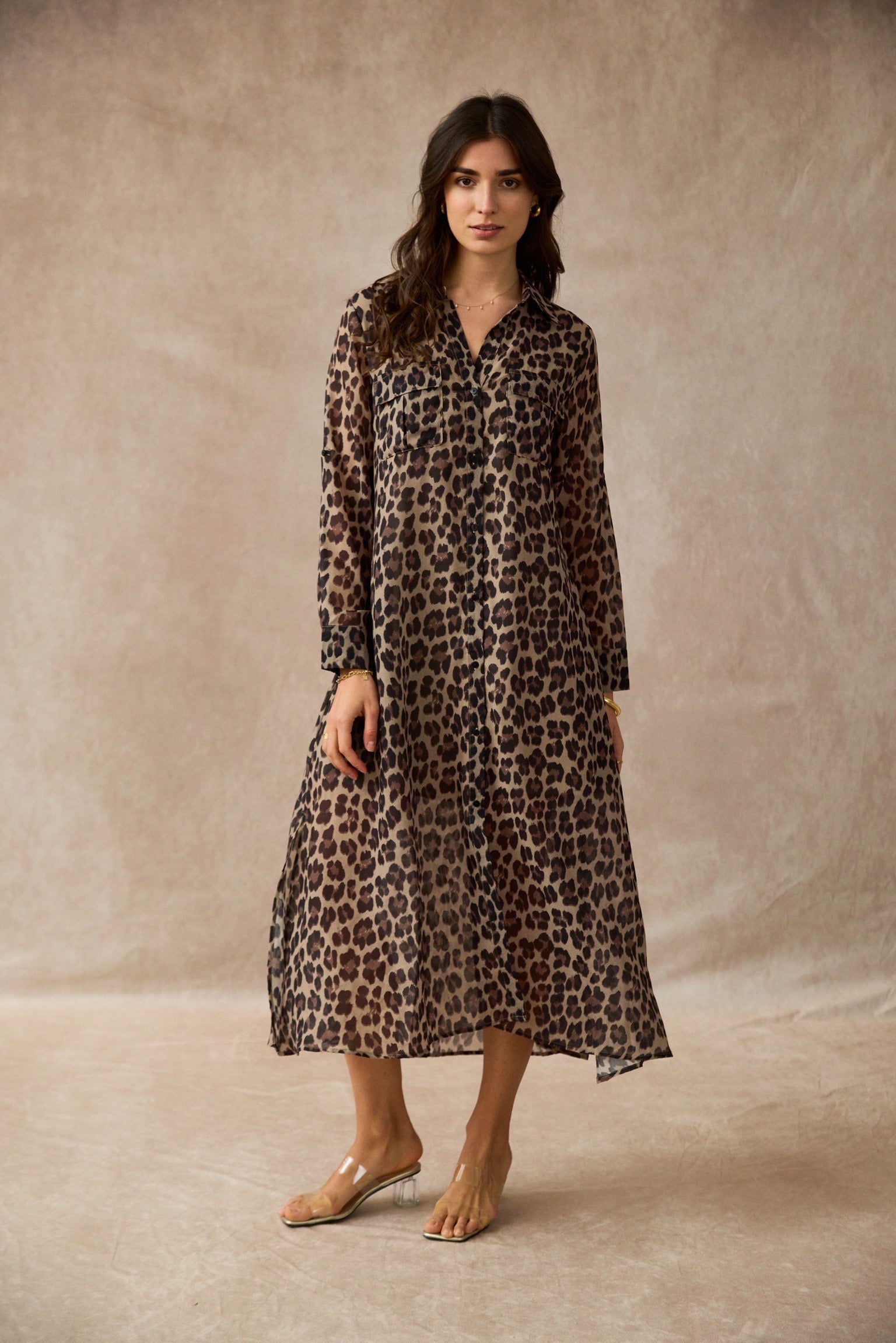 Robe Logue Évasée | Motif Léopard