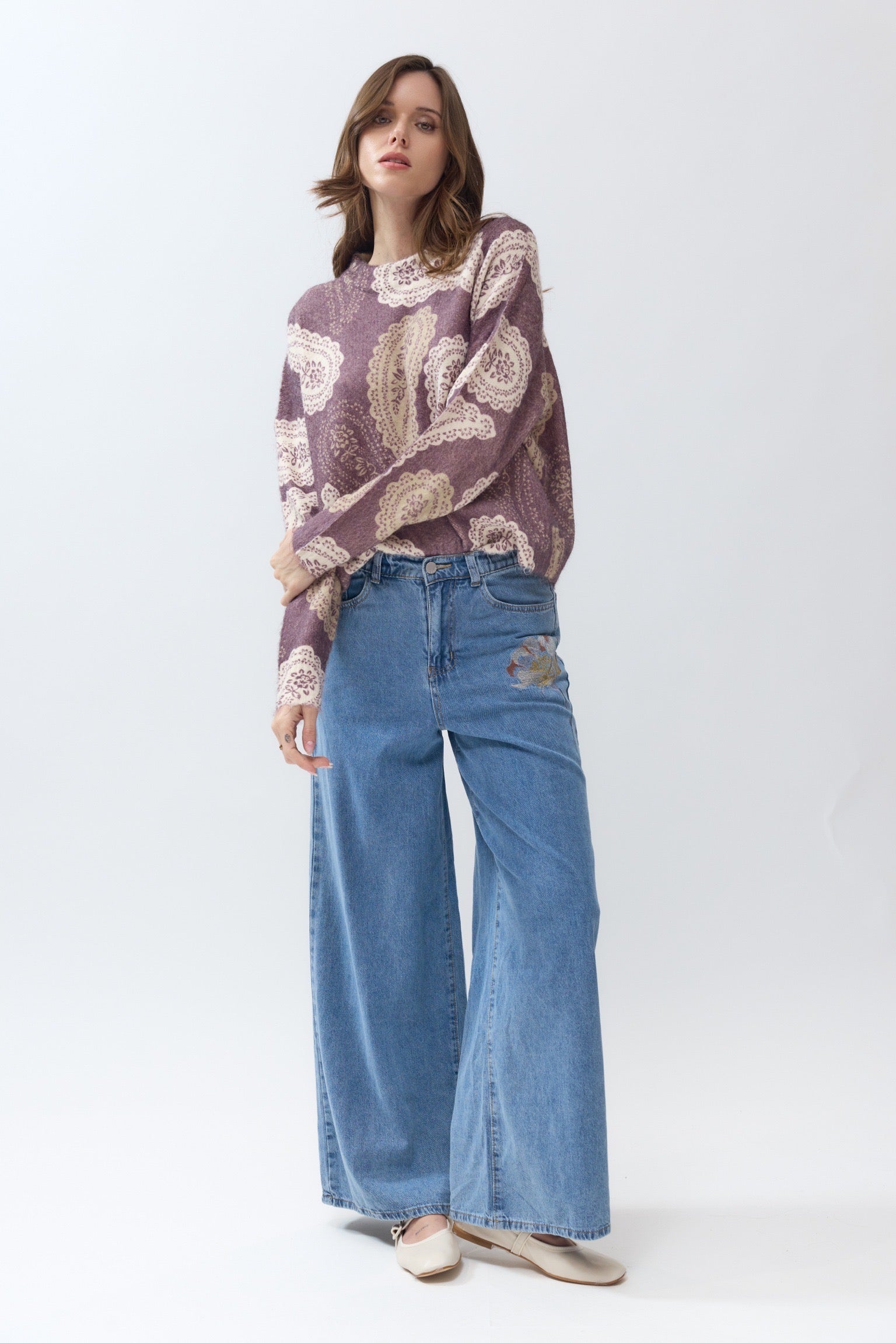 Pull à Manches Longues | Détail Bohème